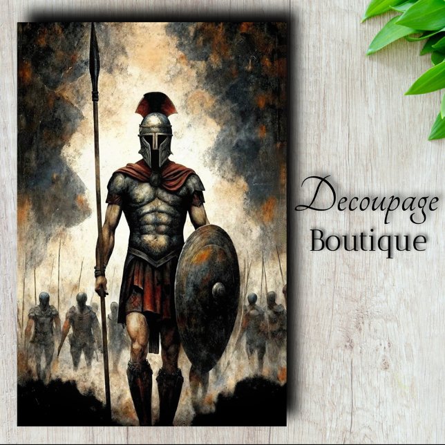 Seda Papel de Decoupage Espartano (Spartan Decoupage Tissue Paper)