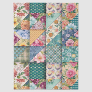 Seda Papel de Decoupage Floral Pastel Primavera Patchwo
