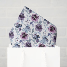 Seda Papel de Decoupage Floral Roxo, Flores Lavanda