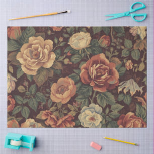 Seda Papel de Decoupage Floral Vintage para Móveis Faça