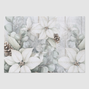 Seda Papel de Decoupage Flores de Inverno Branco Desgas