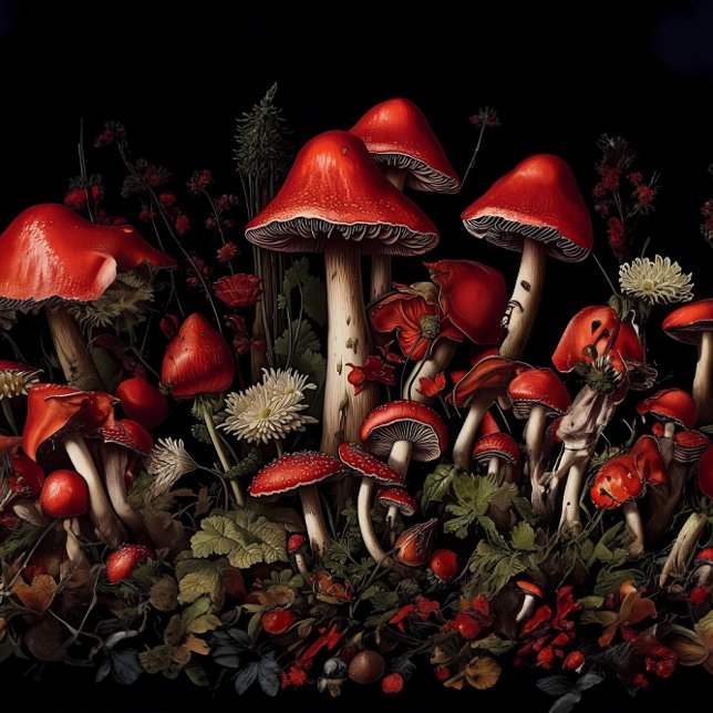 Seda Papel de Decoupage Floresta de Cogumelo Vermelho (Criador carregado)