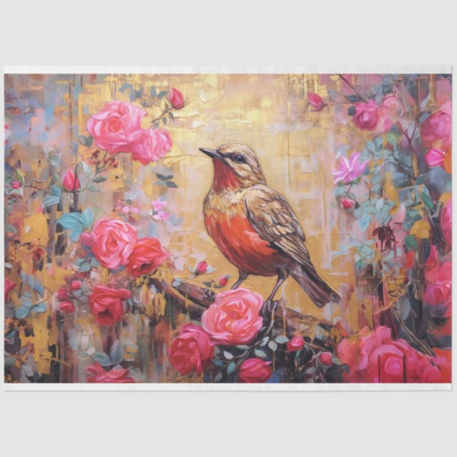 Seda Papel de Decoupage - Intracias Botânicas 2 (Frente )