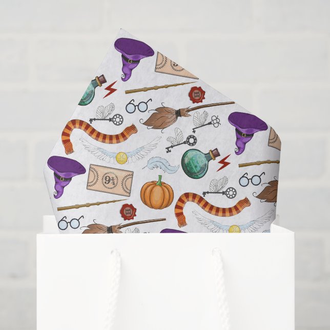 Seda Papel de Decoupage Mágico da Escola de Feiticeiros (Sacola de presentes)