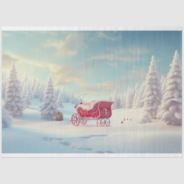 Seda Papel de Decoupage na Neve 2 (Frente )