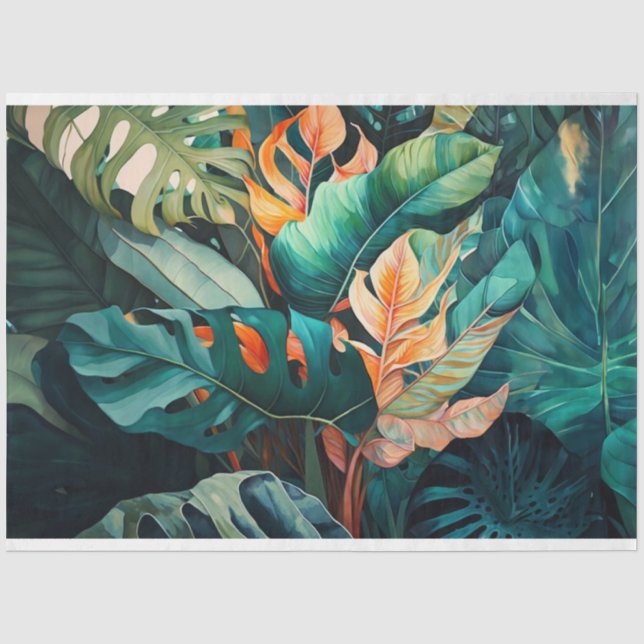 Seda Papel De Decoupage, Papel De Embalagem - Selva Enc (Frente )