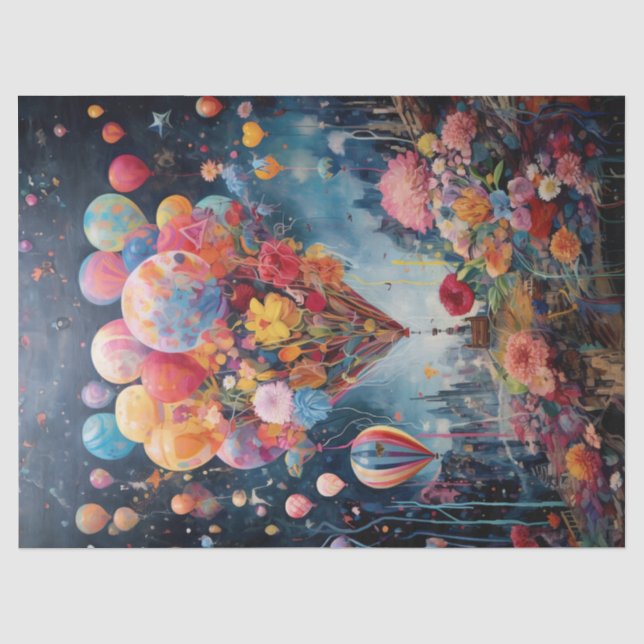 Seda Papel de Decoupage, Papel de Envolvimento - Sonhos (Frente )