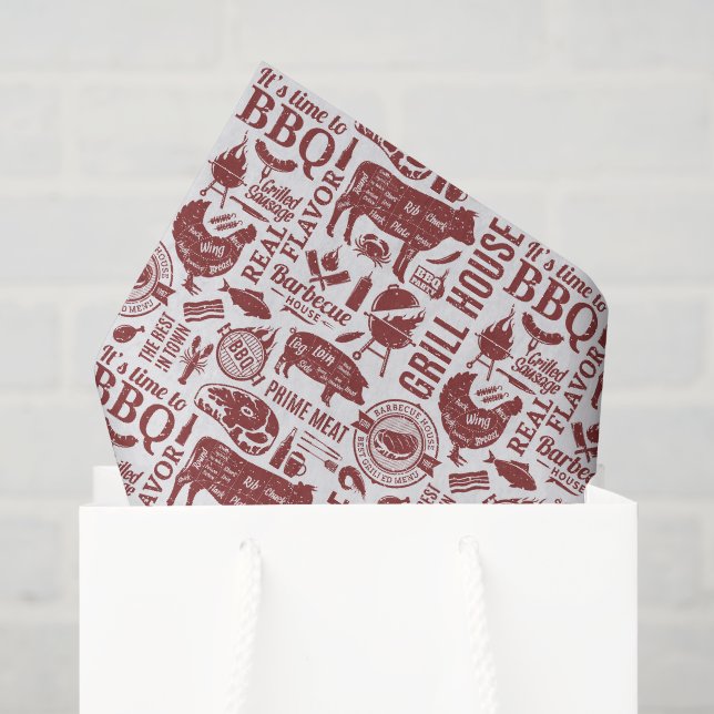 Seda Papel de Decoupage para Churrasco BBQ, Grelhando (Sacola de presentes)