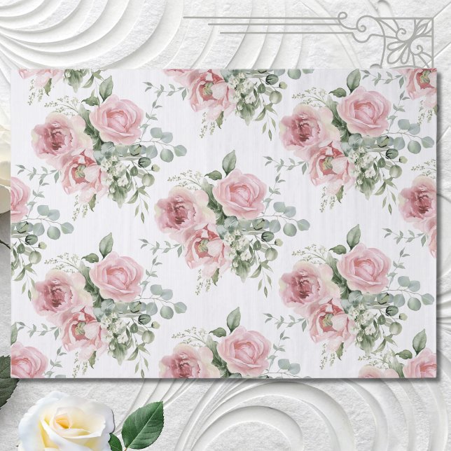 Seda Papel de Decoupage Rosa Bege Aquarela  (Criador carregado)