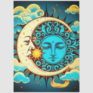 Seda Papel de Decoupage/Tecido Celestial