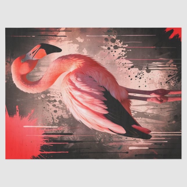 Seda Papel de Decoupage/Tissue Flamingo (Frente )
