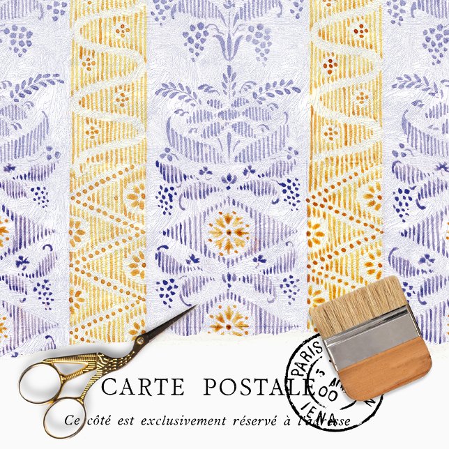 Seda Papel de Decoupage Tissue Vitoriano com Textura Rú (Criador carregado)