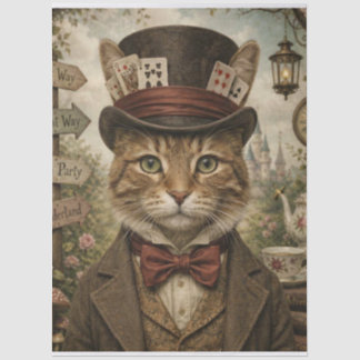 Seda Papel de Decoupage Tomcat Tea Party