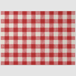 Seda Papel de Decoupage Vermelho Cheque Buffalo