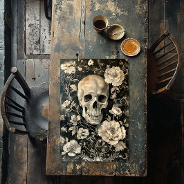 Seda Papel de Decoupagem Vintage Halloween Rosa Gótico