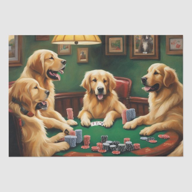 Seda Papel de Desligamento do Partido Poker do ouro Ret (Frente )