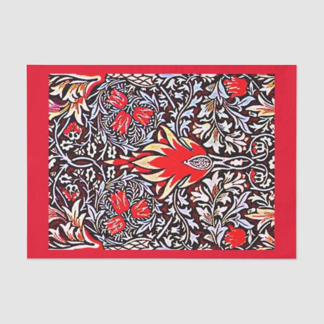 Seda Papel de dissociação 10"x15" - William Morris (Frente )