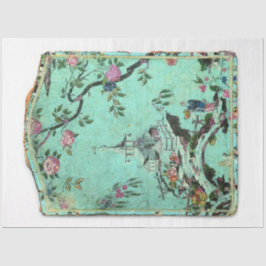 Seda Papel de dissociação da Chinoiserie Azul