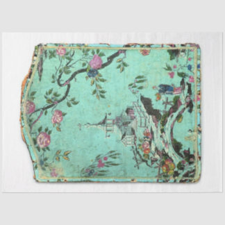 Seda Papel de dissociação da Chinoiserie Azul