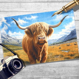 Seda Papel de dissociação da Vaca 1 da Highland