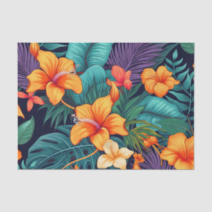 Seda Papel de dissociação das flores laranja tropical
