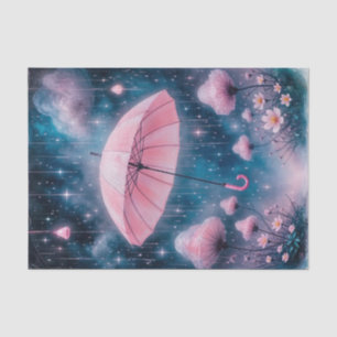 Seda Papel de dissociação de guarda-chuva rosa-certeiro