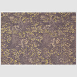 Seda Papel de dissociação de toalhas roxas e douradas