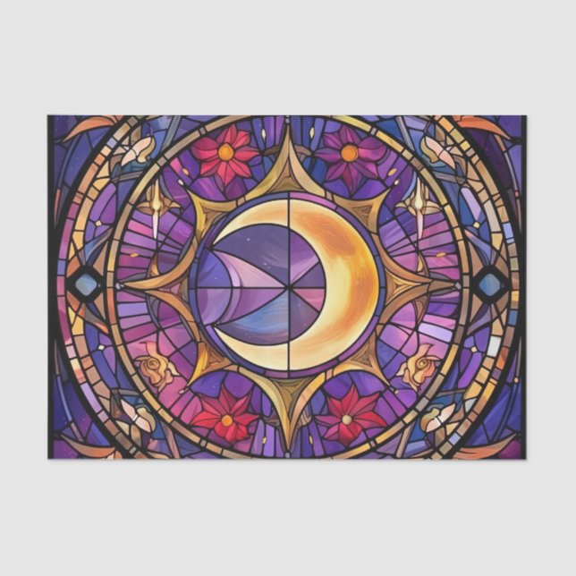 Seda Papel de dissociação de vidro de meia lua (Frente )