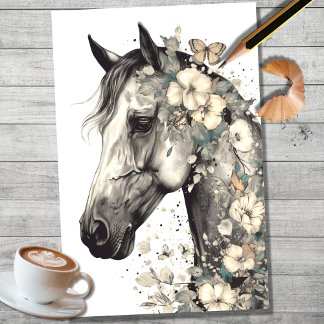 Seda Papel de dissociação do lápis de cavalos Art 1