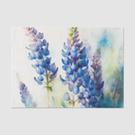 Seda Papel de dissociação floral azul LUPINS