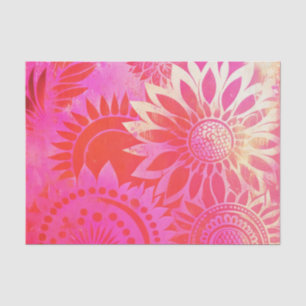 Seda Papel de dissociação floral de cor branca
