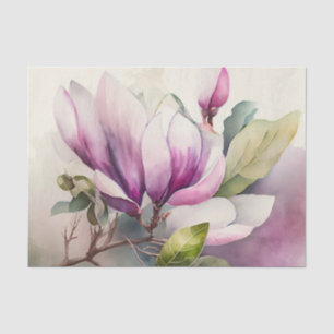 Seda Papel de dissociação floral rosa MAGNOLIA