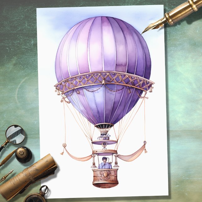 Seda Papel de dissociação Steampunk Hot Air Balloon 1 (Criador carregado)