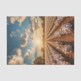 Seda Papel de Dissociação Sunlit de Campo de Algodão