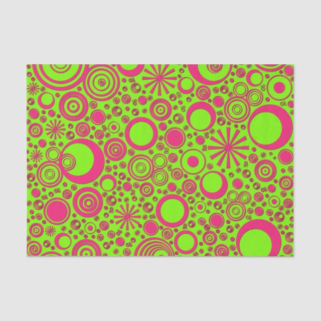 Seda PAPEL DE EMBALAGEM DE Neon-TSSUE, cor-de-rosa (Frente )