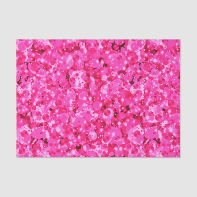 Seda PAPEL DE EMBALAGEM DE TECIDO Rosa-9-Pontos de Cele (Frente )