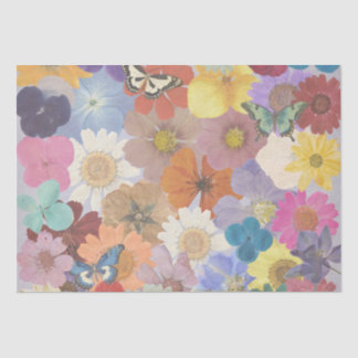 Seda Papel de embrulhamento da ventoinha floral colorid