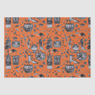 Seda Papel de embrulhamento de tecidos do Halloween-O-R