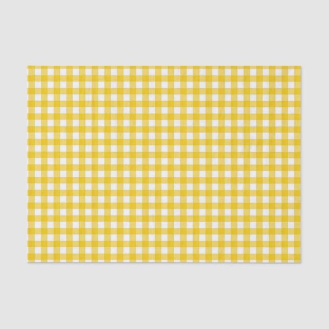 Seda Papel de embrulho amarelo e branco do tecido do (Frente )