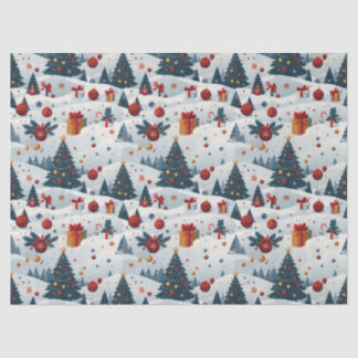 Seda Papel de embrulho com padrão de árvores de Natal f