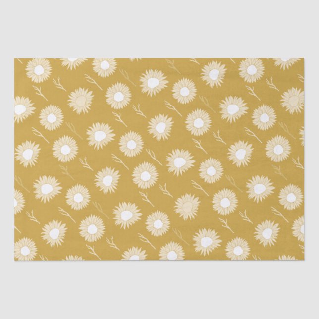 Seda Papel de embrulho de flor de cabeça de girassol (Frente )