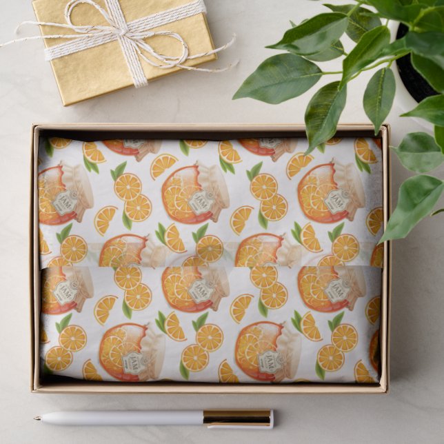 Seda Papel de embrulho de geléia de laranja (Presente)