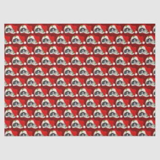 Seda Papel de embrulho de Natal de cachorrinho e gatinh