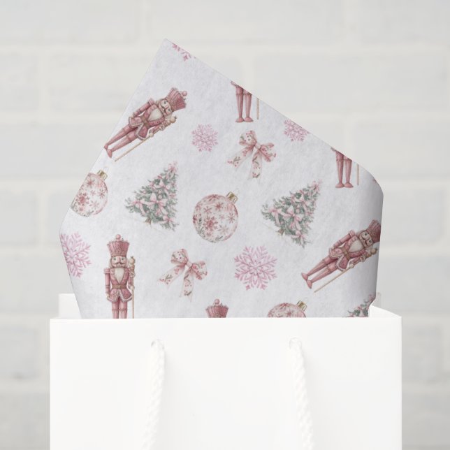 Seda Papel de embrulho de Natal do quebra-nozes preppy (Sacola de presentes)