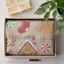 Papel de embrulho de Natal Gingerbread Baby