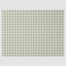 Papel de embrulho de tecido xadrez verde salvia