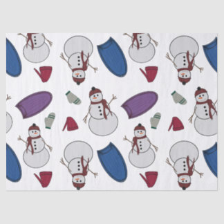 Seda Papel de embrulho Diversão de Inverno