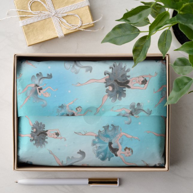 Seda Papel de embrulho Elegantes Bailarinas (Presente)