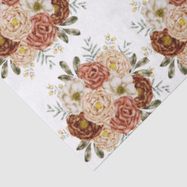 Seda Papel de embrulho estilo floral marrom vintage