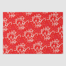 Papel de embrulho festivo vermelho Ho Ho Ho Natal
